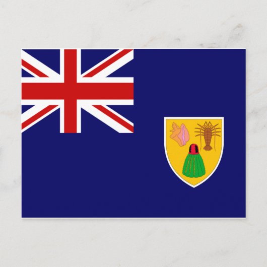 Flagge für Türken und Caicos Postkarte (Vorderseite)