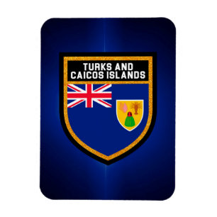 Flagge für Turks und Caicos Magnet