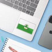 Flagge Fürth, Deutschland Aufkleber (Laptop mit iPhone)