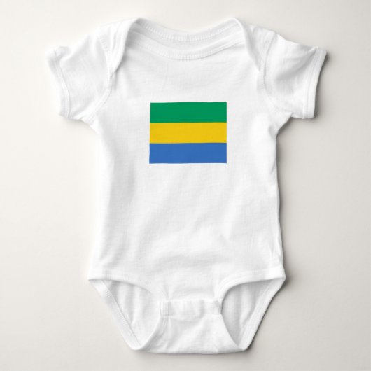 Flagge Gabuns Baby Strampler (Vorderseite)
