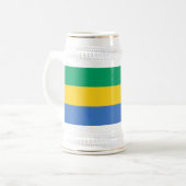Flagge Gabuns Bierglas (Vorderseite Links)