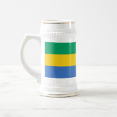 Flagge Gabuns Bierglas (Links)