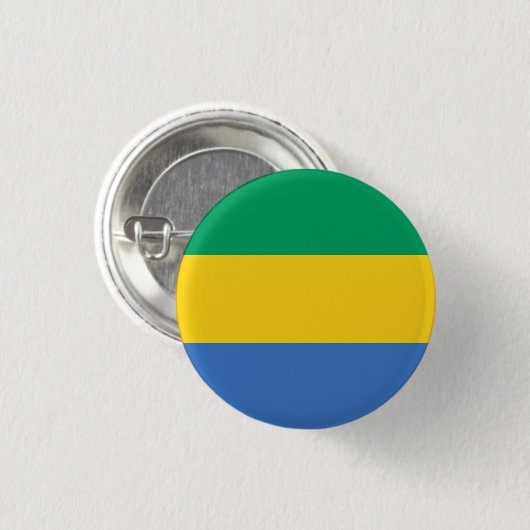 Flagge Gabuns Button (Vorne & Hinten)