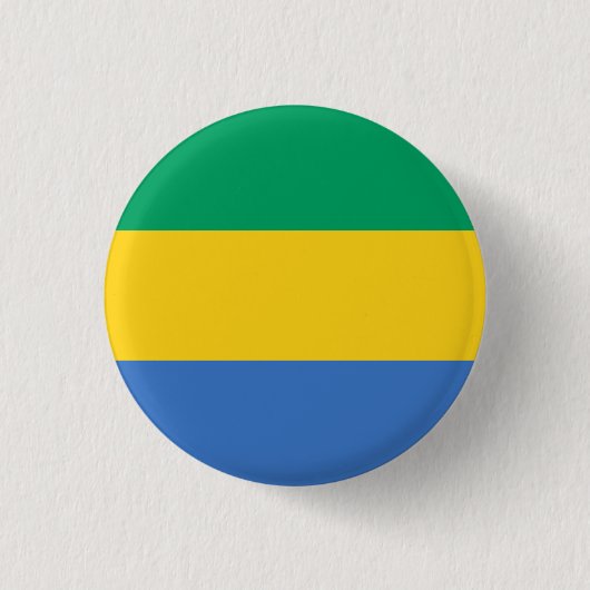 Flagge Gabuns Button (Vorderseite)