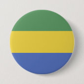 Flagge Gabuns Button (Vorderseite)