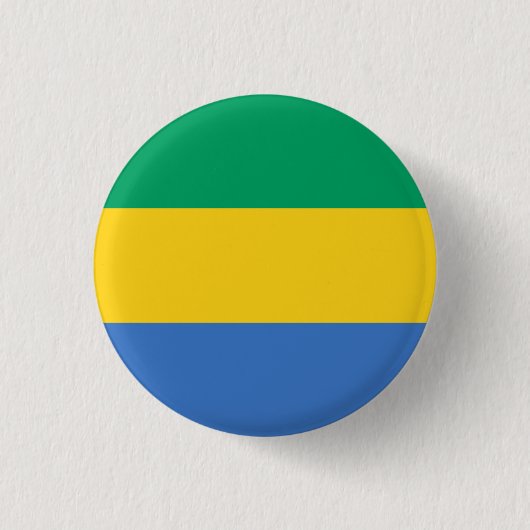 Flagge Gabuns Button (Vorderseite)