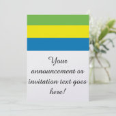 Flagge Gabuns Einladung (Stehend Vorderseite)