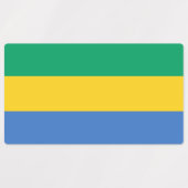Flagge Gabuns Etiketten (Design 1)