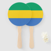 Flagge Gabuns Fächer (Vorne und Hinten)