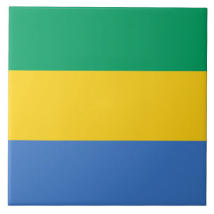 Flagge Gabuns (Gabun) Fliese