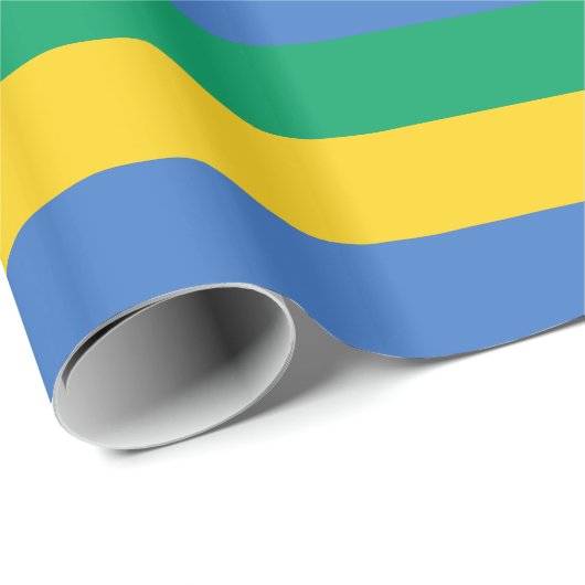 Flagge Gabuns Geschenkpapier (Rolleneckpunkt)