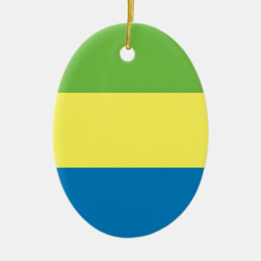 Flagge Gabuns Keramikornament (Vorne)