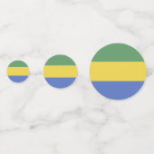 Flagge Gabuns Konfetti (Vorderseiten)