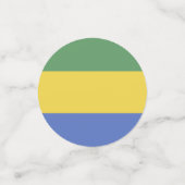 Flagge Gabuns Konfetti (Klein Vorderseite)