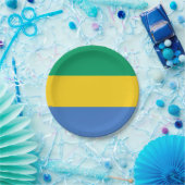 Flagge Gabuns Pappteller (Party)