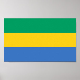 Flagge Gabuns Poster