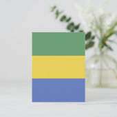 Flagge Gabuns Postkarte (Stehend Vorderseite)