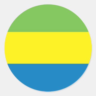 Flagge Gabuns Runder Aufkleber