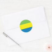Flagge Gabuns Runder Aufkleber (Umschlag)
