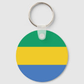 Flagge Gabuns Schlüsselanhänger (Rückseite)