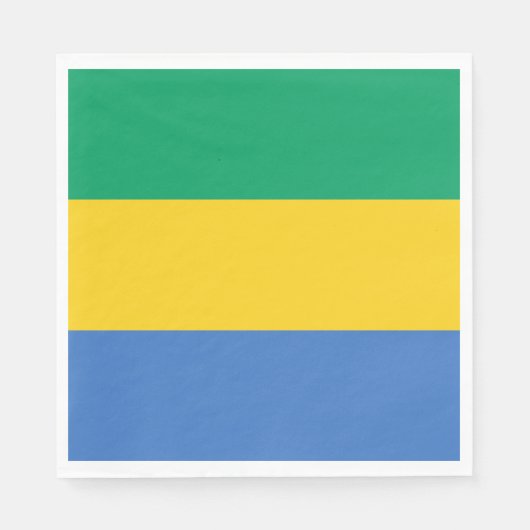 Flagge Gabuns Serviette (Vorderseite)