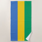 Flagge Gabuns Strandtuch (Vorderseite)