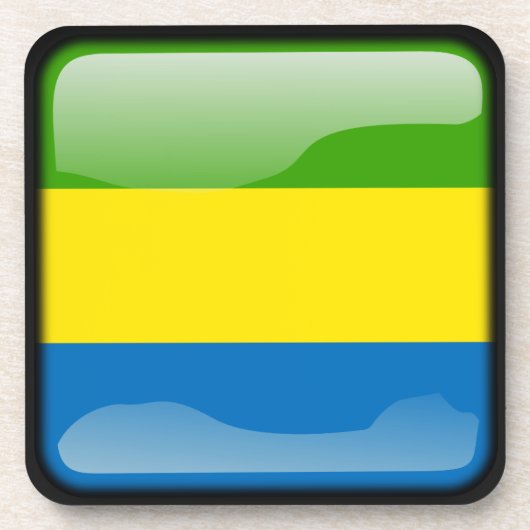 Flagge Gabuns Untersetzer (Vorderseite)