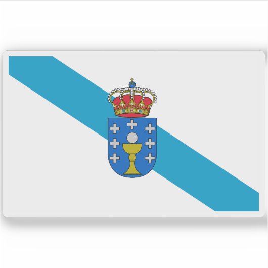 Flagge Galiciens Aufkleber (Vorderseite)