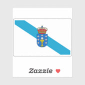 Flagge Galiciens Aufkleber (Blatt)