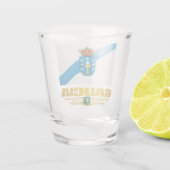 Flagge Galiciens Schnapsglas (Rückseite)