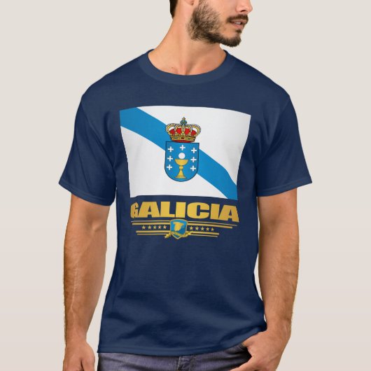 Flagge Galiciens T-Shirt (Vorderseite)