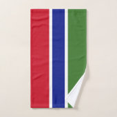 Flagge Gambias Badhandtuch Set (Handtuch)