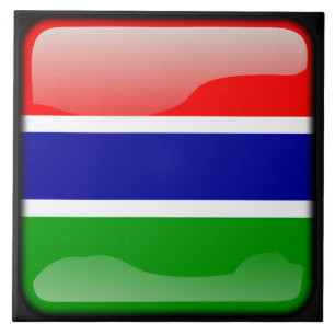 Flagge Gambias Fliese