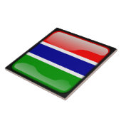 Flagge Gambias Fliese (Seite)
