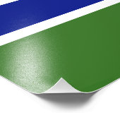 Flagge Gambias Fotodruck (Ecke)