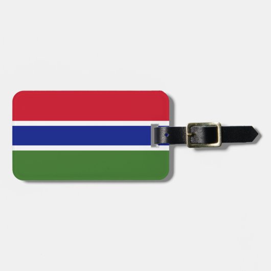 Flagge Gambias Gepäckanhänger (Vorderseite horizontal)