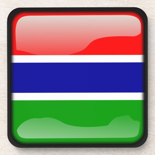 Flagge Gambias Getränkeuntersetzer (Vorderseite)