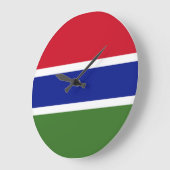 Flagge Gambias Große Wanduhr (Winkel)