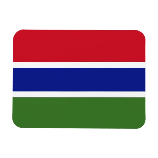 Flagge Gambias Magnet (Horizontal)