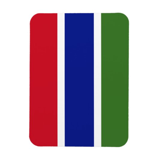Flagge Gambias Magnet (Vertikal)