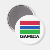 Flagge Gambias Magnet (Vorderseite/Rückseite)