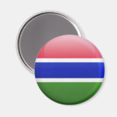Flagge Gambias Magnet (Vorderseite/Rückseite)