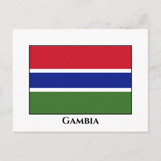 Flagge Gambias Postkarte (Vorderseite)