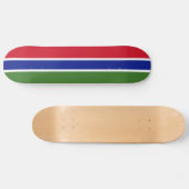 Flagge Gambias Skateboard (Horizontal)