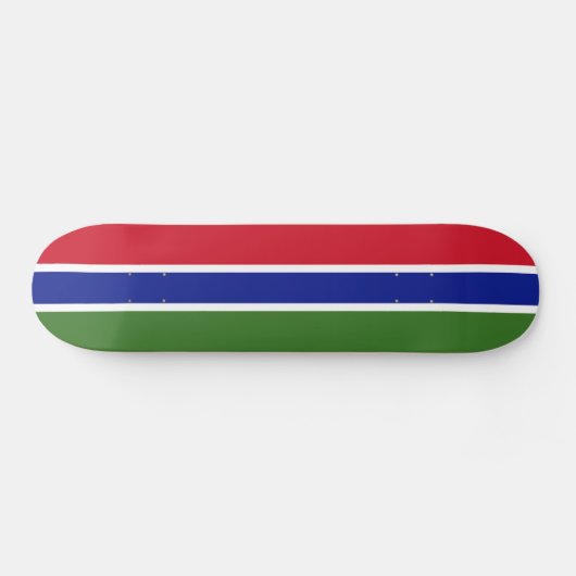 Flagge Gambias Skateboard (Horizontal)