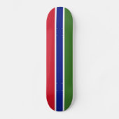 Flagge Gambias Skateboard (Vorderseite)