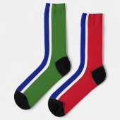Flagge Gambias Socken (Linkes Detail)
