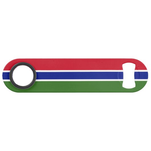 Flagge Gambias Speed Flaschenöffner (Vorderseite (Horizontal))
