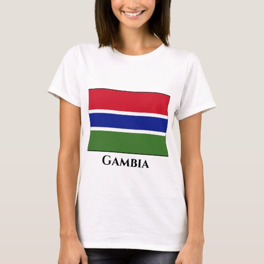 Flagge Gambias T-Shirt (Vorderseite)