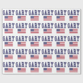 Flagge Garys US Geschenkpapier (Flach)